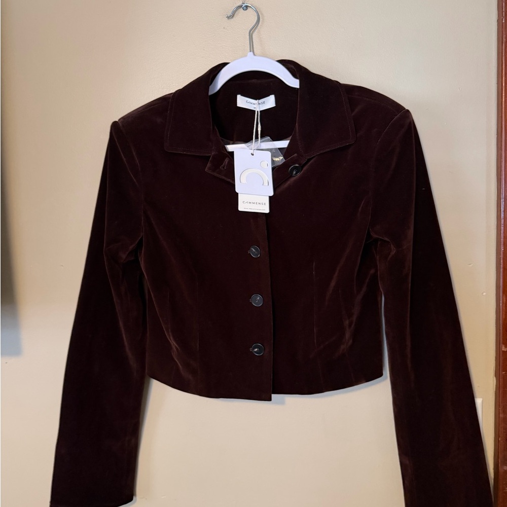 Commense Velvet Jacket Mini Skirt Set NEW - Picture 2 of 11